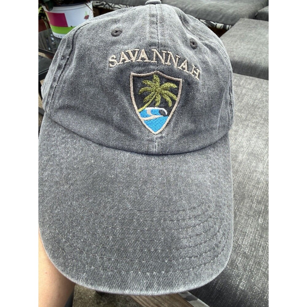 Savannah Ball Cap Hat Adjustable Baseball 100% Cotton Twill Gray